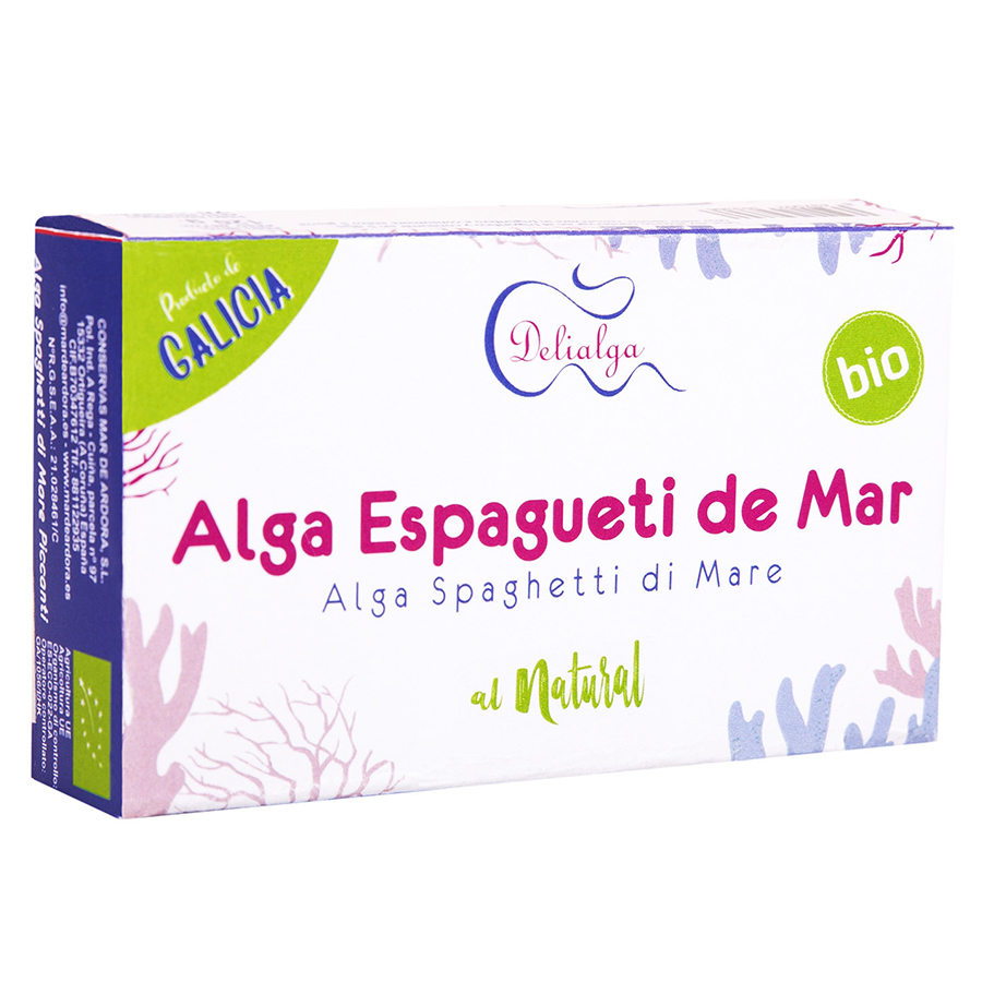 Alga espagueti natural eco DELIALGA lata 60 g pne.