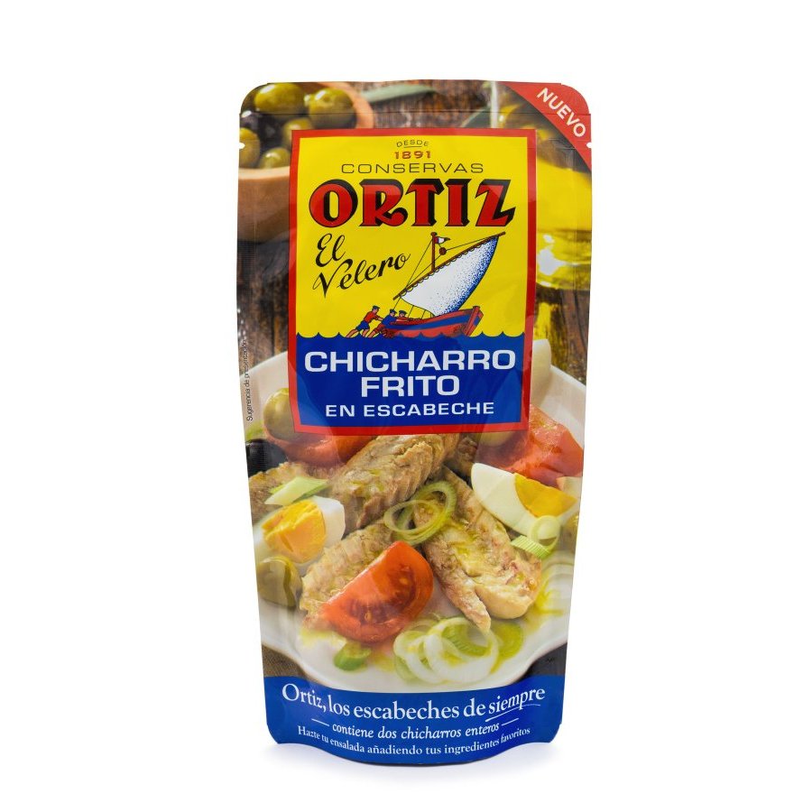 Chicharro frito escabeche ORTIZ pouch 215 g pn.