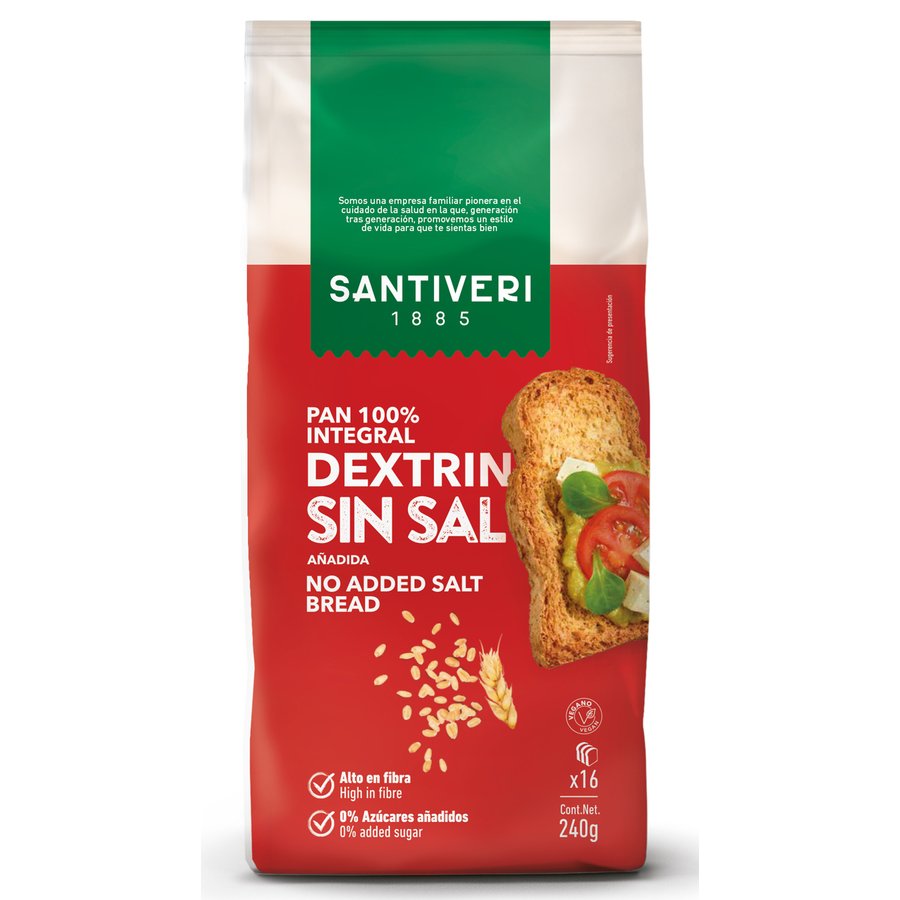 Pan dextrín sin sal SANTIVERI 240 g