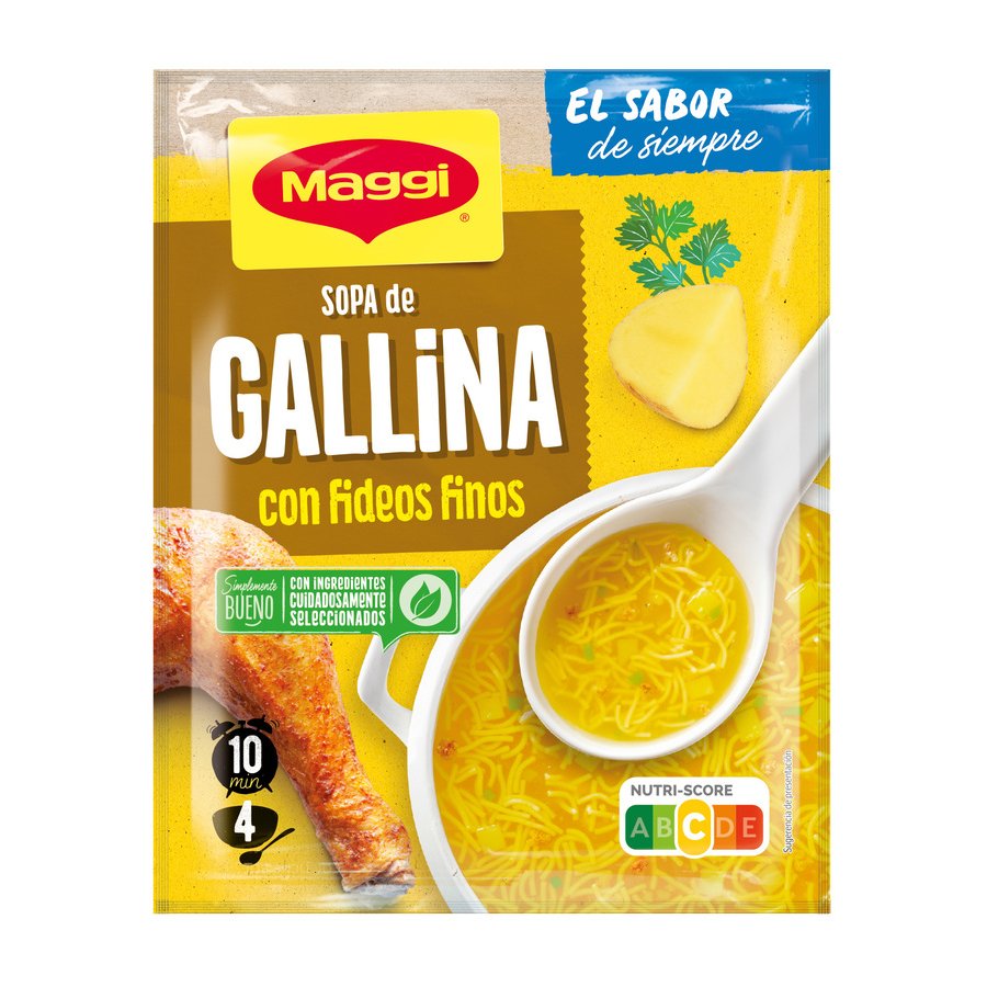 Sopa de gallina con fideos MAGGI sobre 68 g