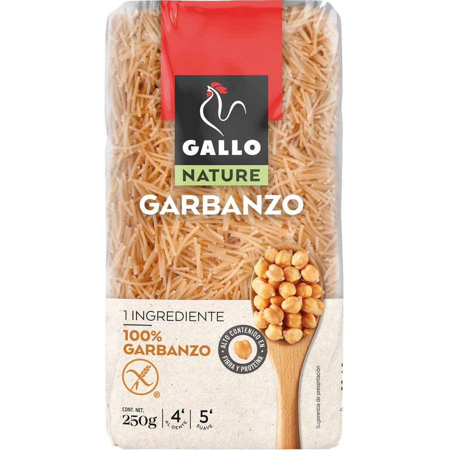 Fideo GALLO Nature 100% garbanzos 250 g