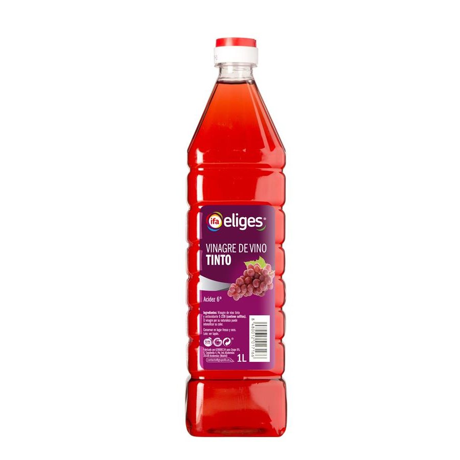 Vinagre de vino tinto IFA ELIGES botella 1 l