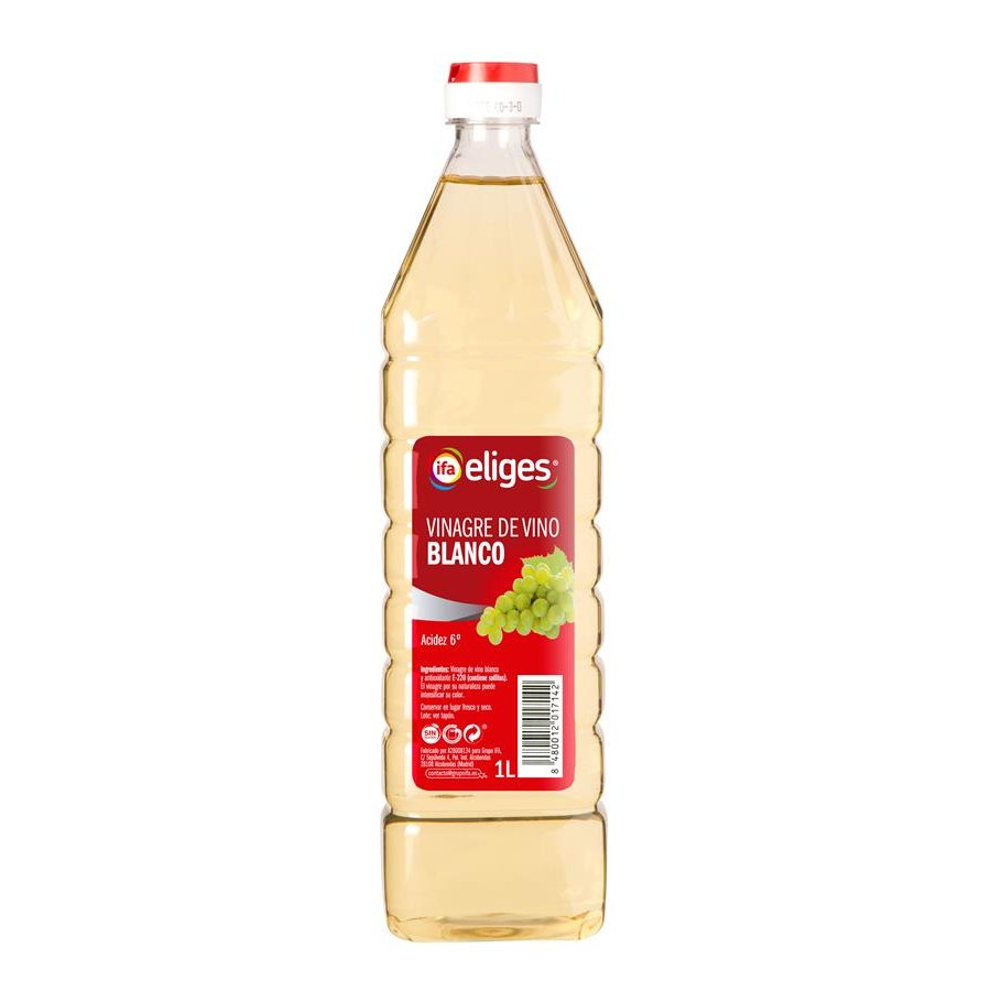 Vinagre vino blanco IFA ELIGES botella 1 l