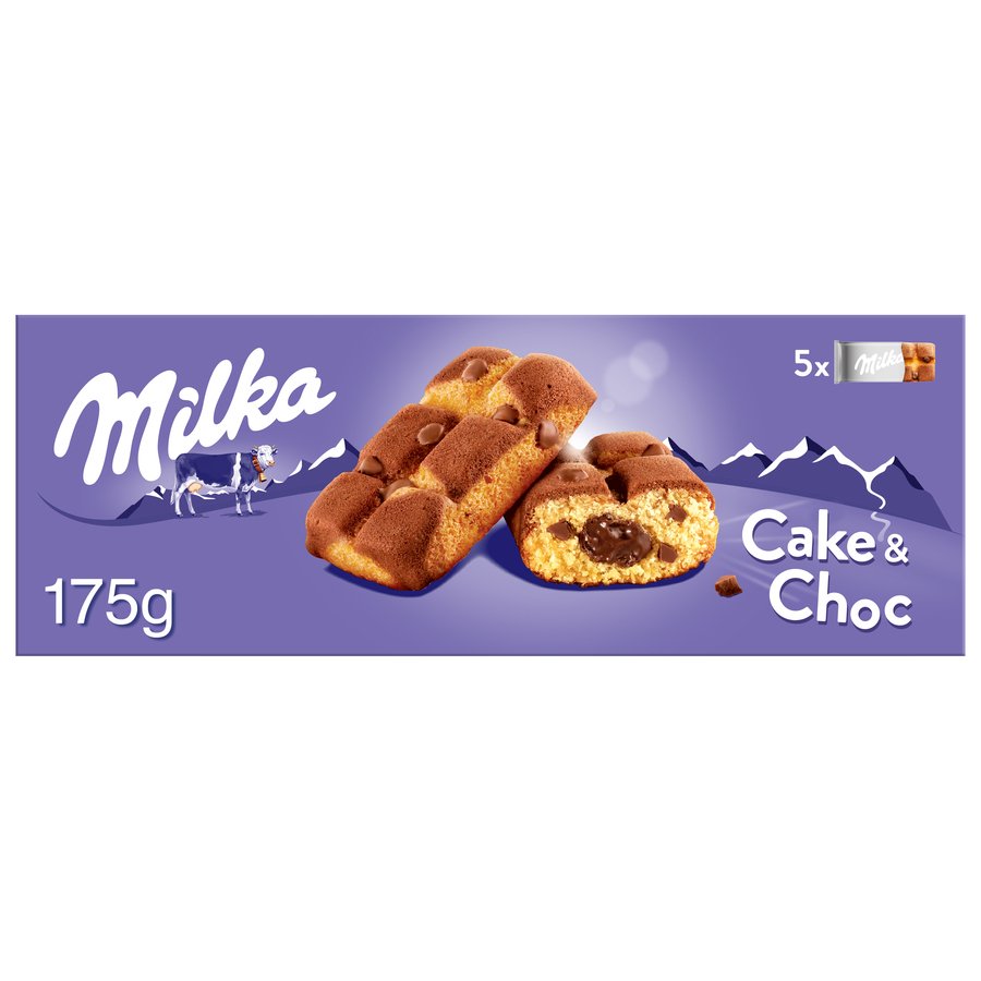 Bizcocho MILKA cake & choc 5 unidades 175 g