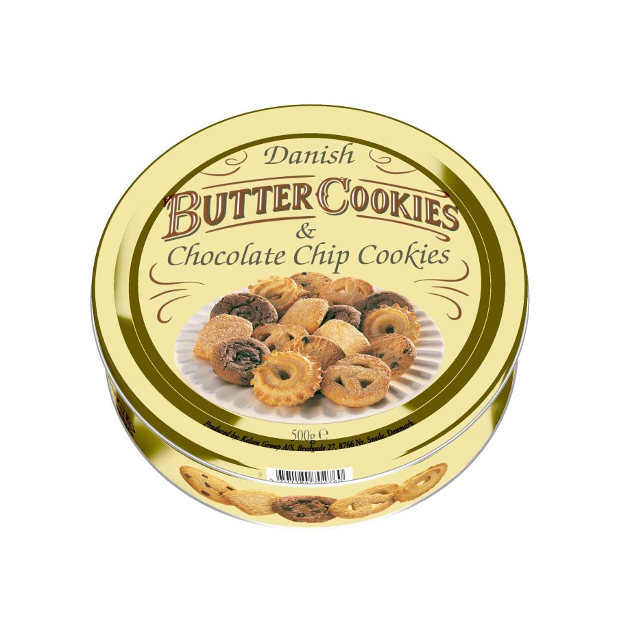 Galletas Danesitas KELSEN 12% mantequilla 9% chocolate lata 500 g