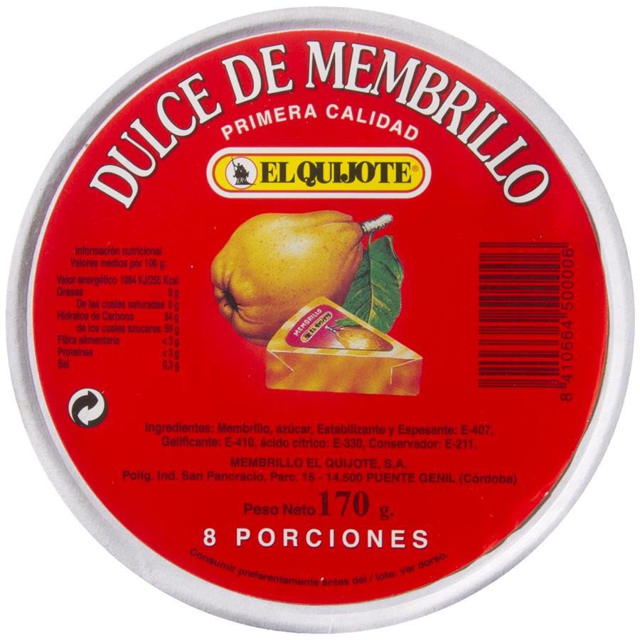 Dulce de membrillo EL QUIJOTE 8 porciones 170 g