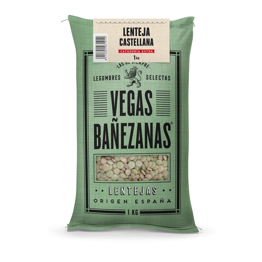 Lentejas castellanas VEGAS BAÑEZANAS saquito 1 kg