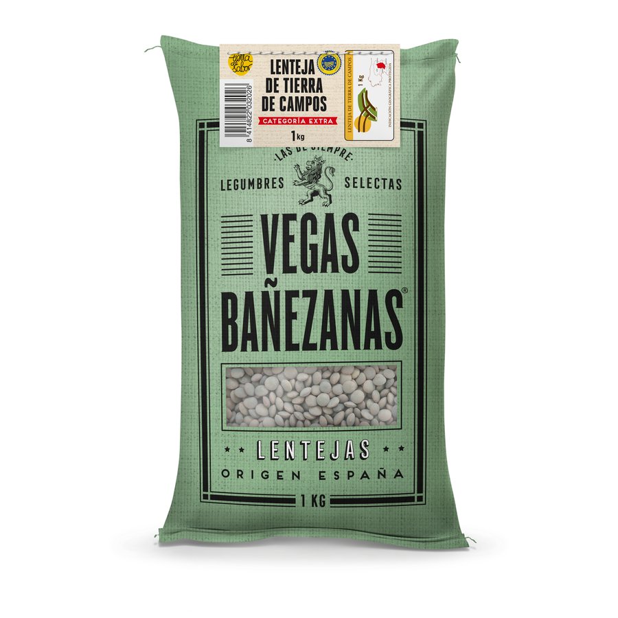 Lentejas pardina VEGAS BAÑEZANAS saquito 1 kg