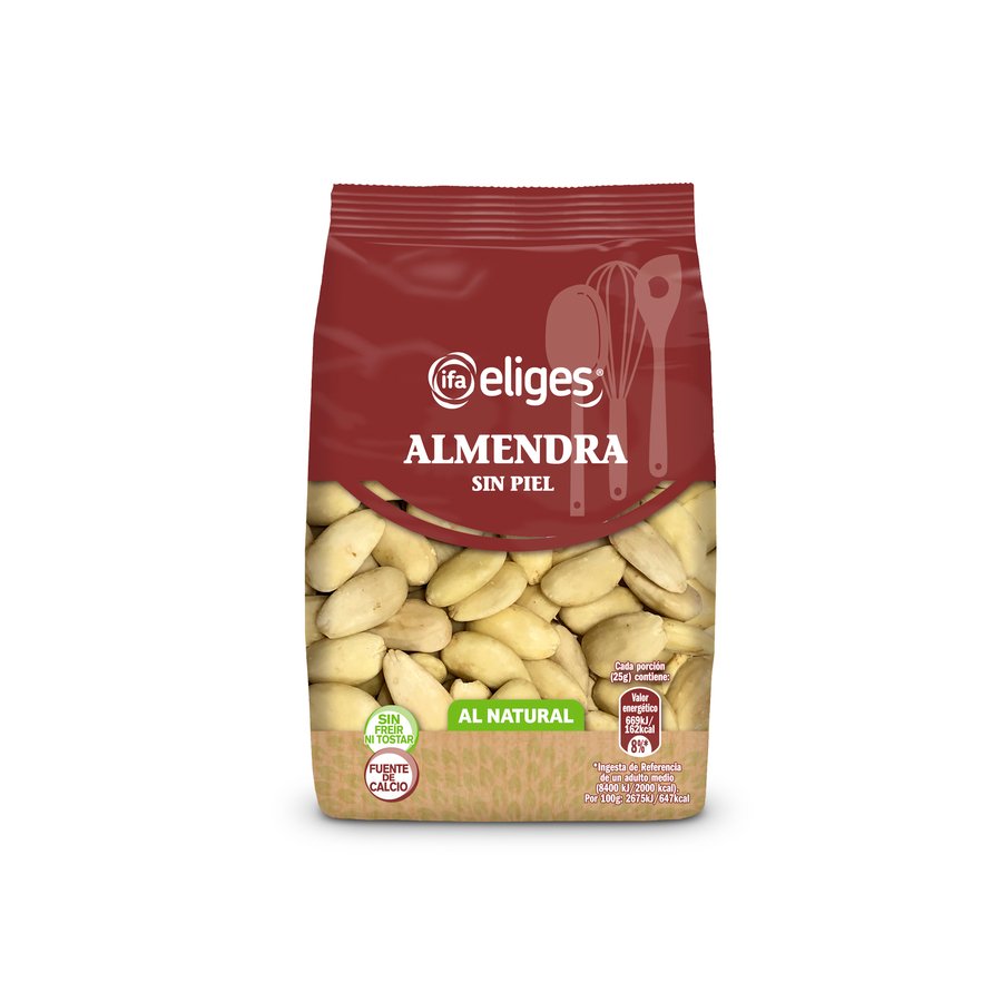 Almendra al natural sin piel IFA ELIGES 125 grs.