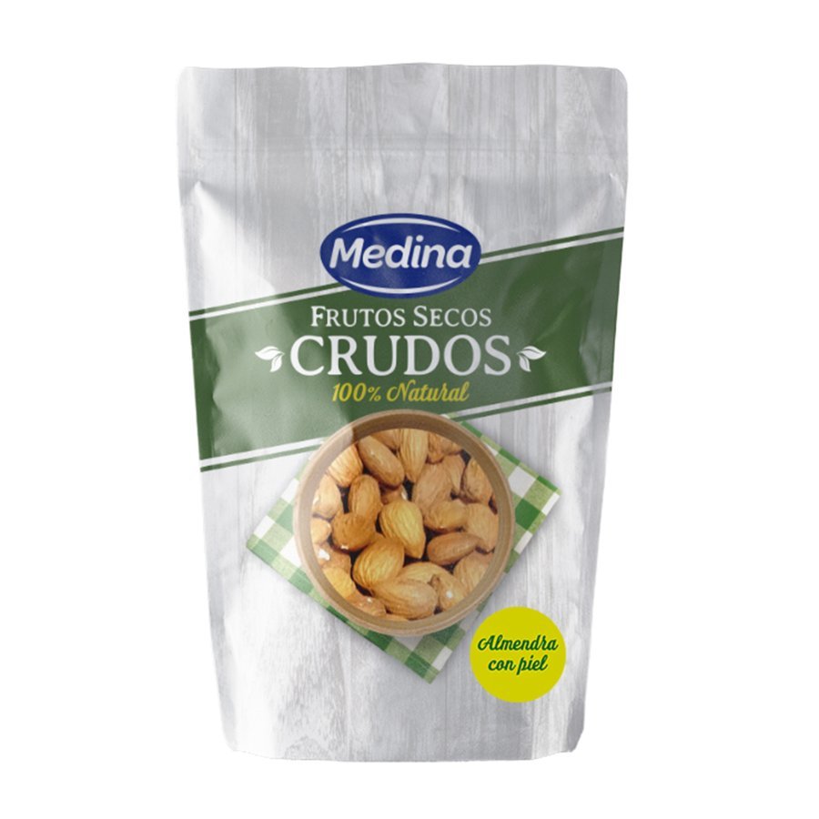 Almendra cruda con piel MEDINA 125 grs.