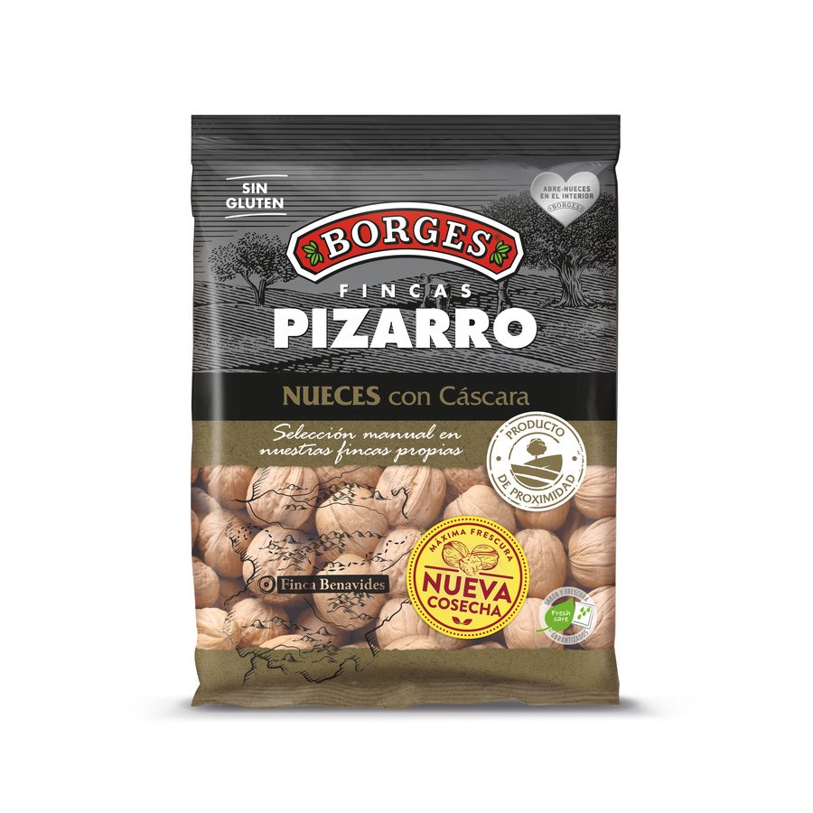 Nuez cáscara BORGES PIZARRO calibre 32+ bolsa 500 g