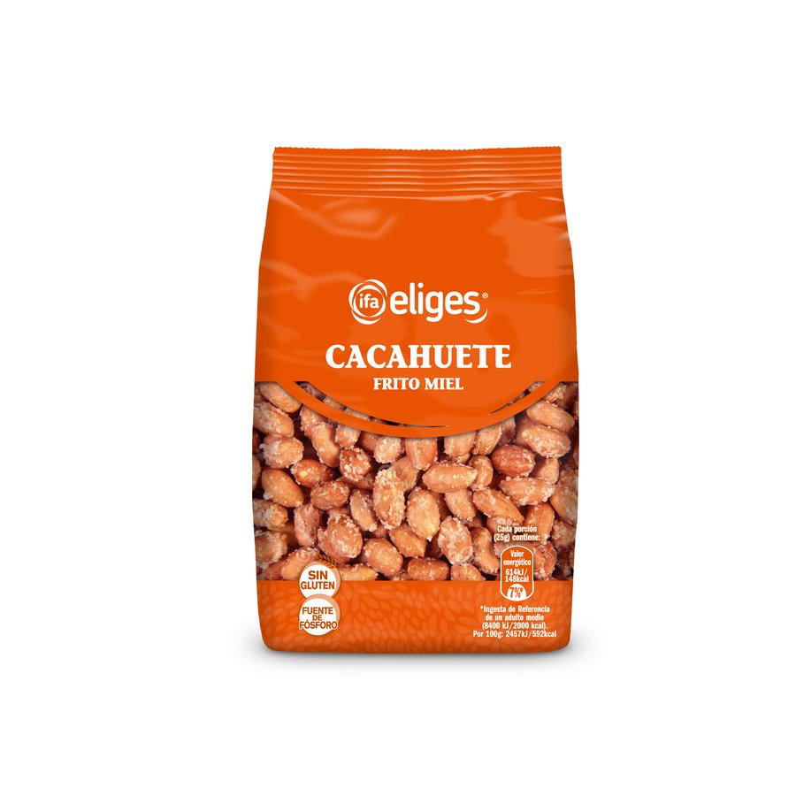 Cacahuete frito miel IFA ELIGES bolsa 125 grs.