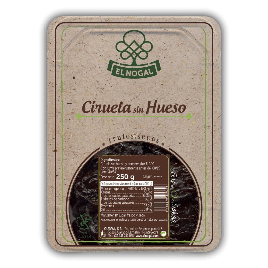 Ciruelas sin hueso EL NOGAL bandeja 250 g