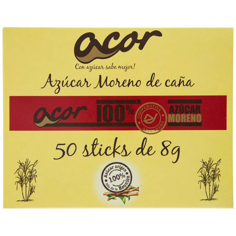 Azúcar moreno ACOR 50 sticks x 8 g