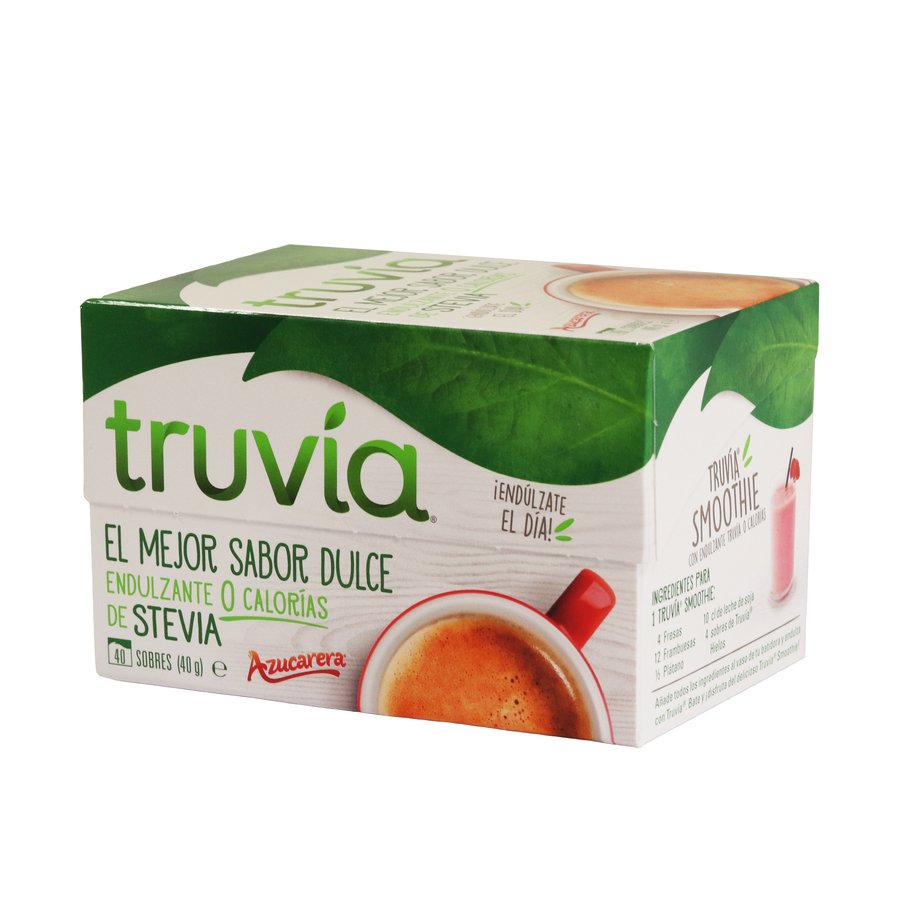 Edulcorante natural de stevia TRUVIA estuche 40 sobres