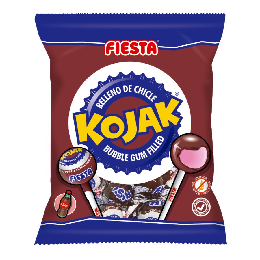 Caramelo con palo Fiesta KOJAK cola 7 unidades 105 g