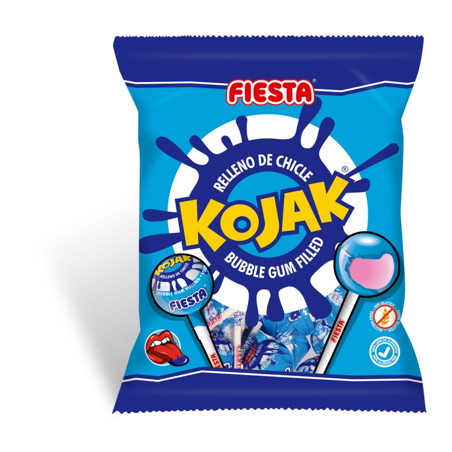 Caramelo palo FIESTA Kojak pintalenguas sin gluten 7 unidades 105 g