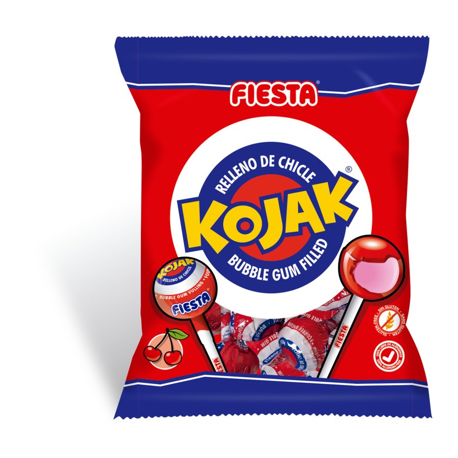 Caramelo palo FIESTA Kojak cereza 7 unidades 105 g