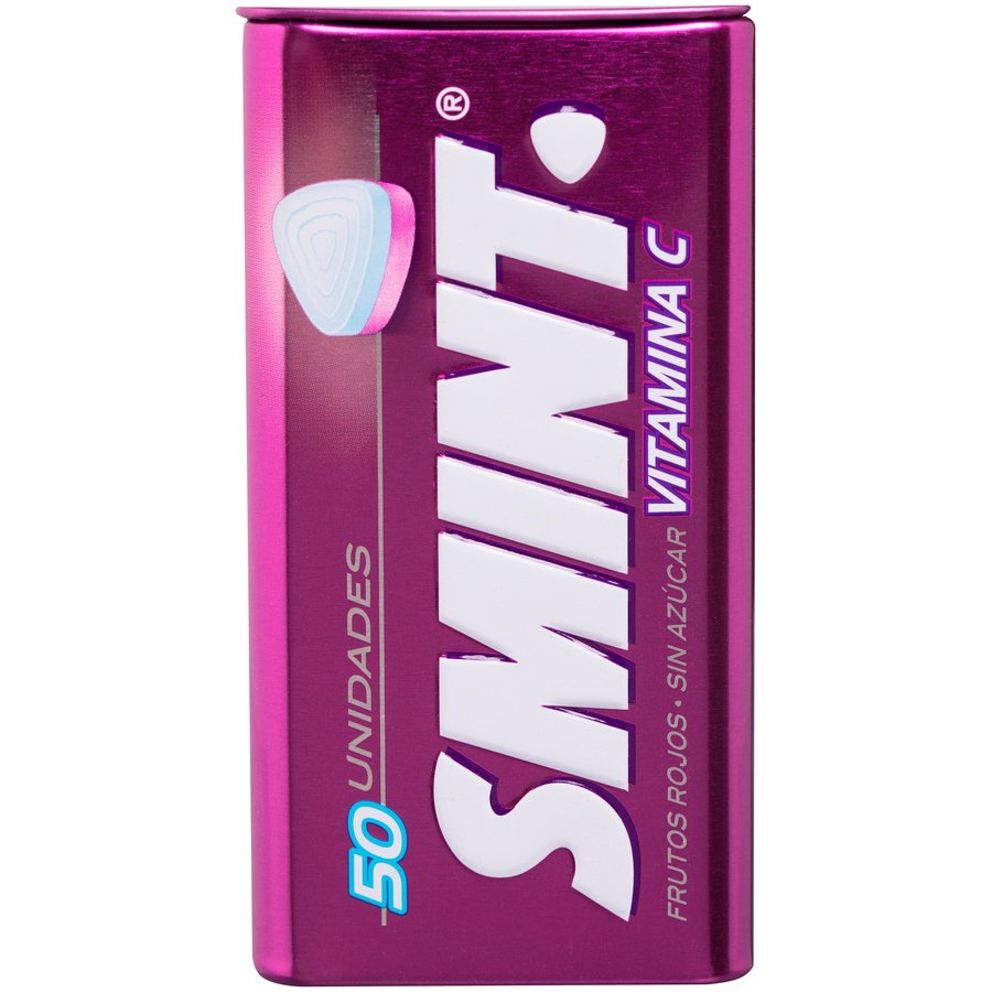 Caramelo SMINT 50 tin frutos rojos sin azúcar 35 g