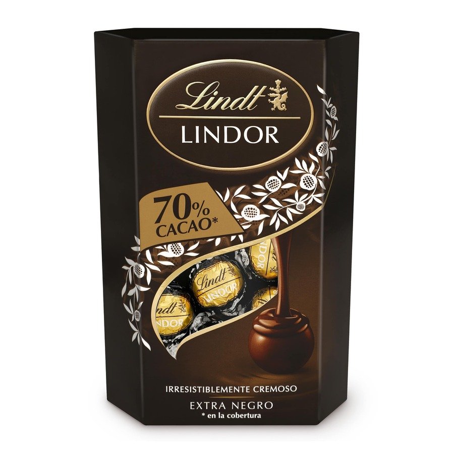 Bombones LINDOR Cornet negro 70% cacao 200 g