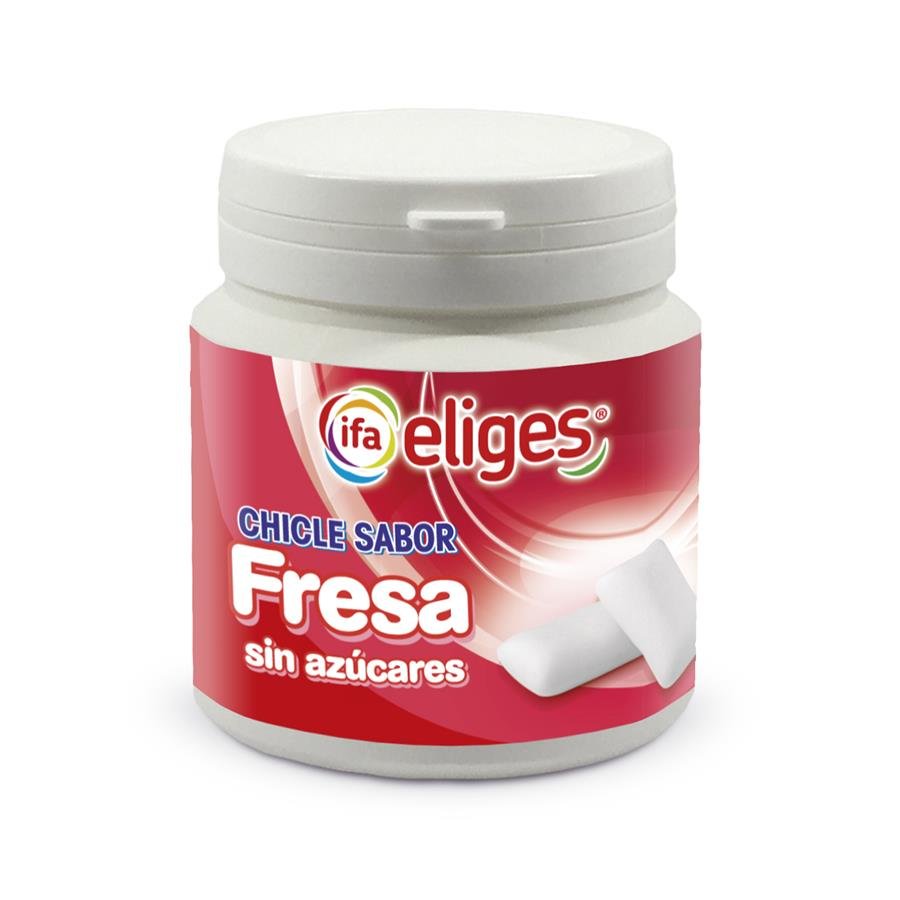 Chicle fresa sin azúcar IFA ELIGES bote 100 g