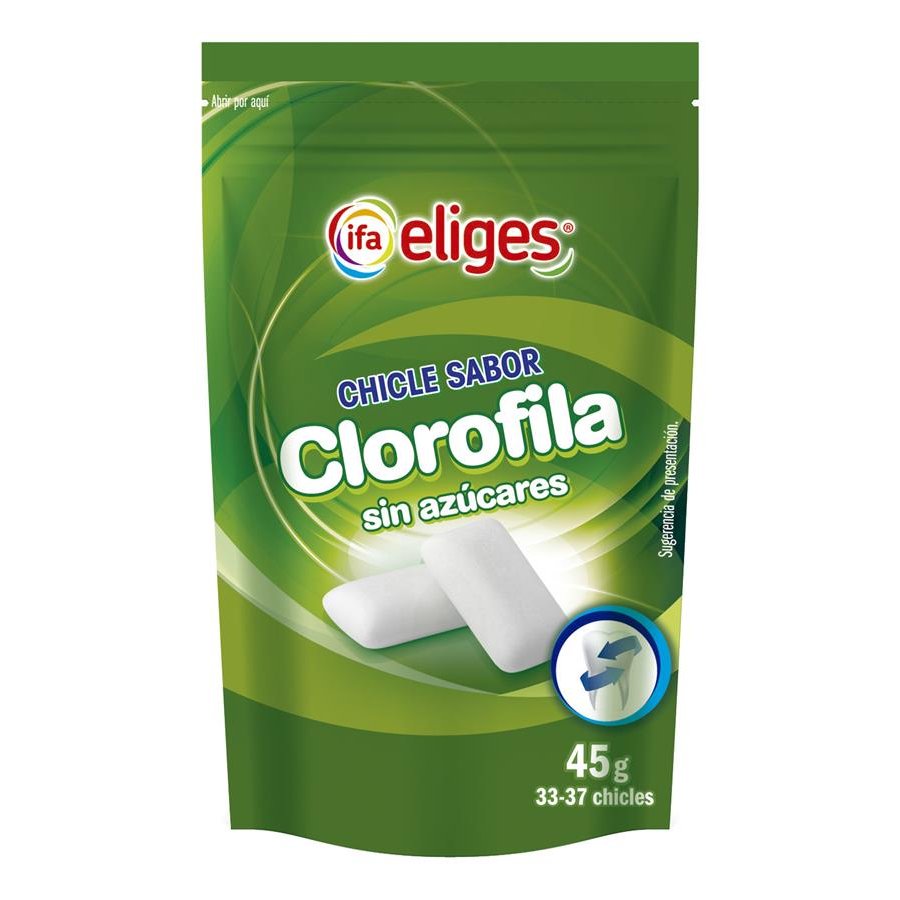 Chicle clorofila sin azúcar grageas IFA ELIGES bolsa 45 g