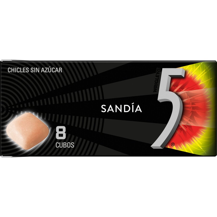 Chicle FIVE sandía sin azucar 7 piezas