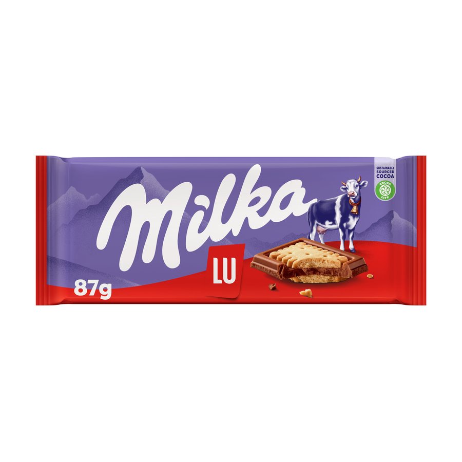 Chocolate MILKA con galletas Lu tableta 87 g