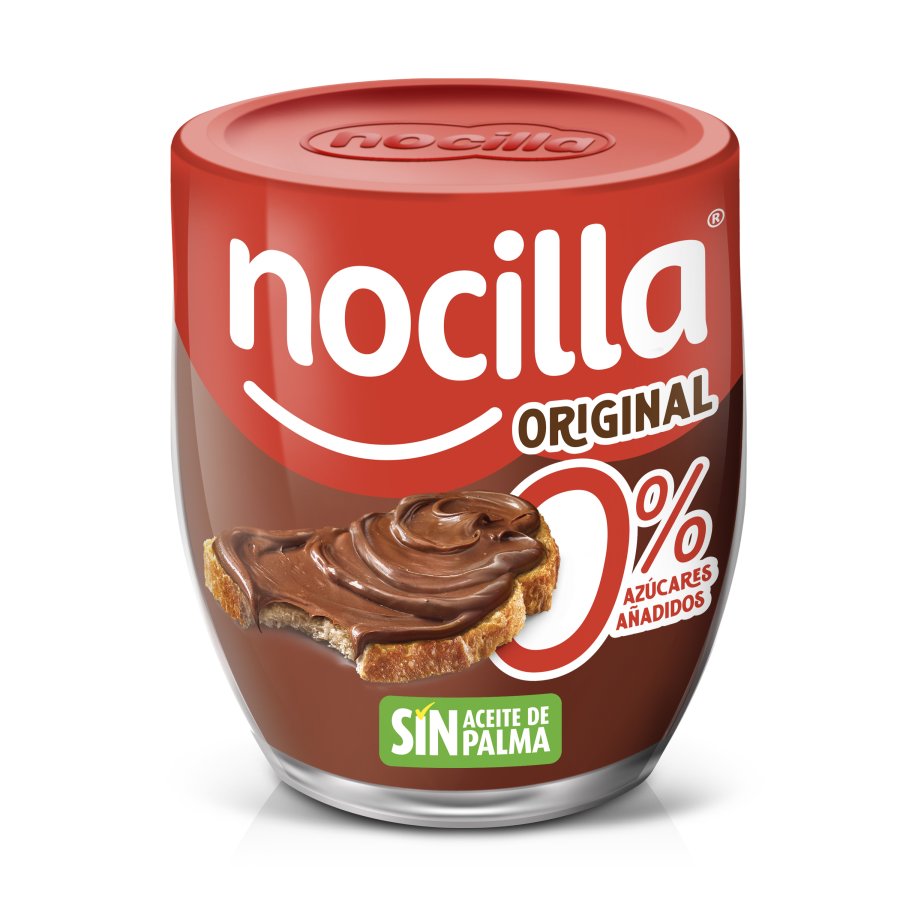 Crema de cacao NOCILLA Original 0% azúcar añadido sin gluten 180 g