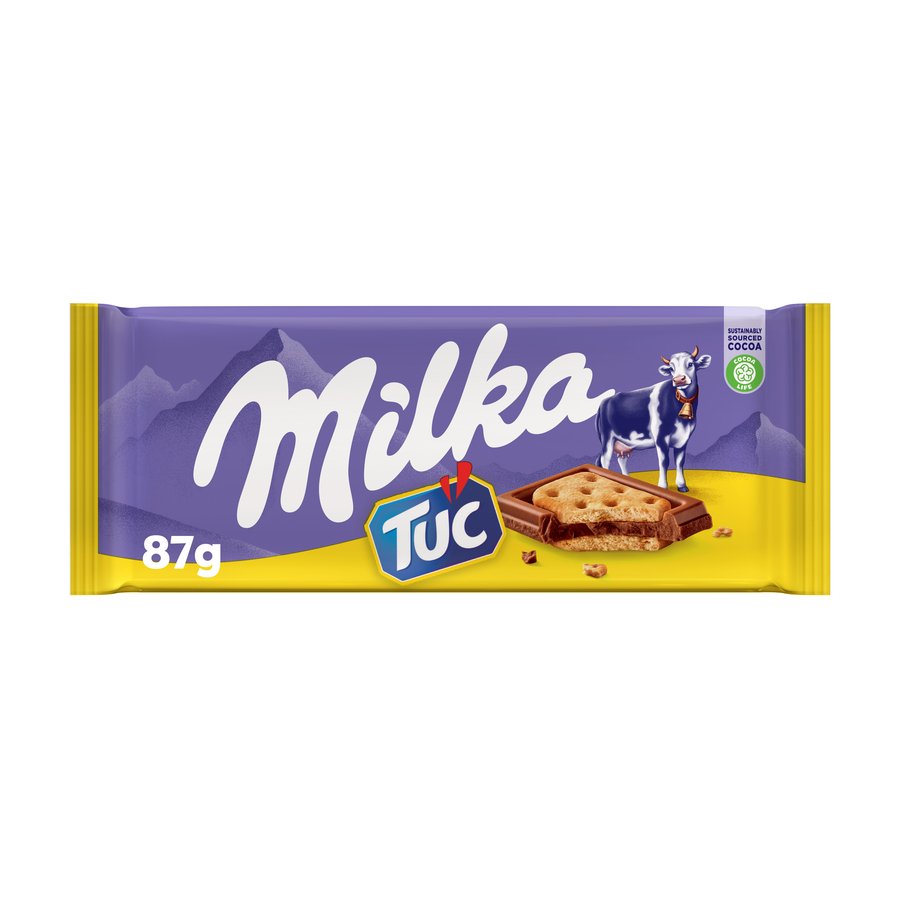 Chocolate MILKA con galleta Tuc tableta 87 g