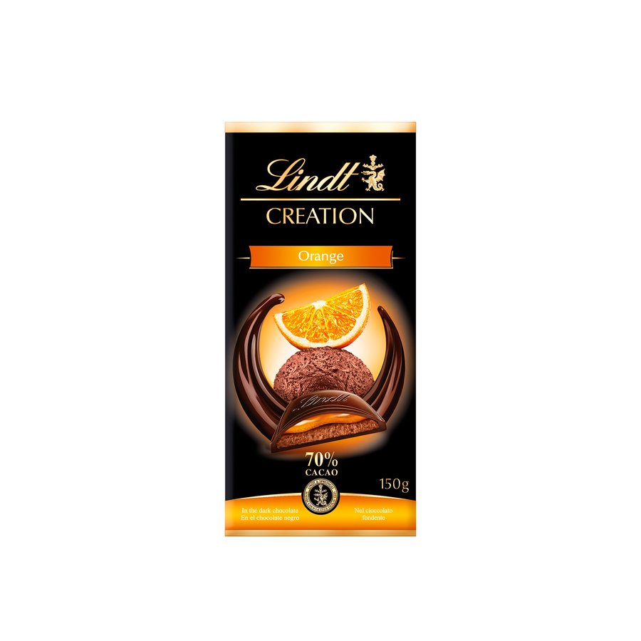 Chocolate relleno 70% cacao orange LINDT Creation 150 g