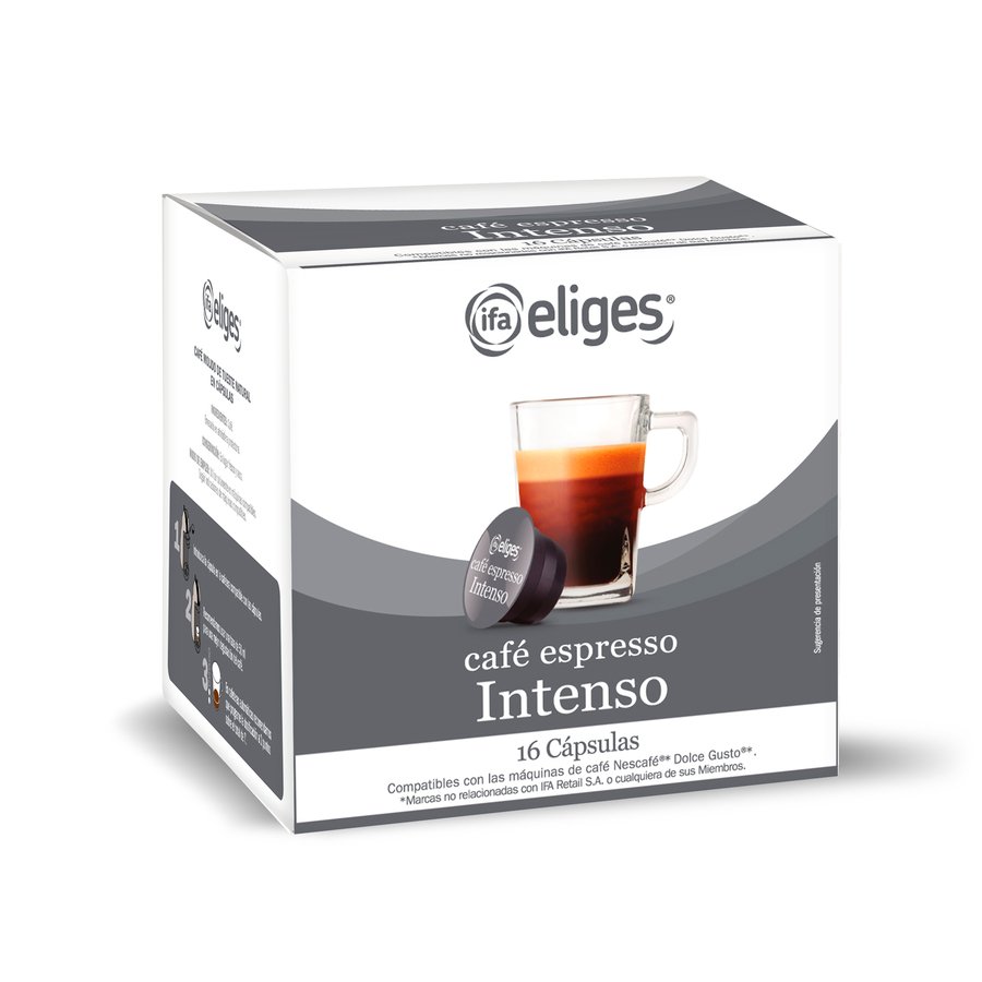 Café cápsulas IFA ELIGES espresso intenso 16 uds.