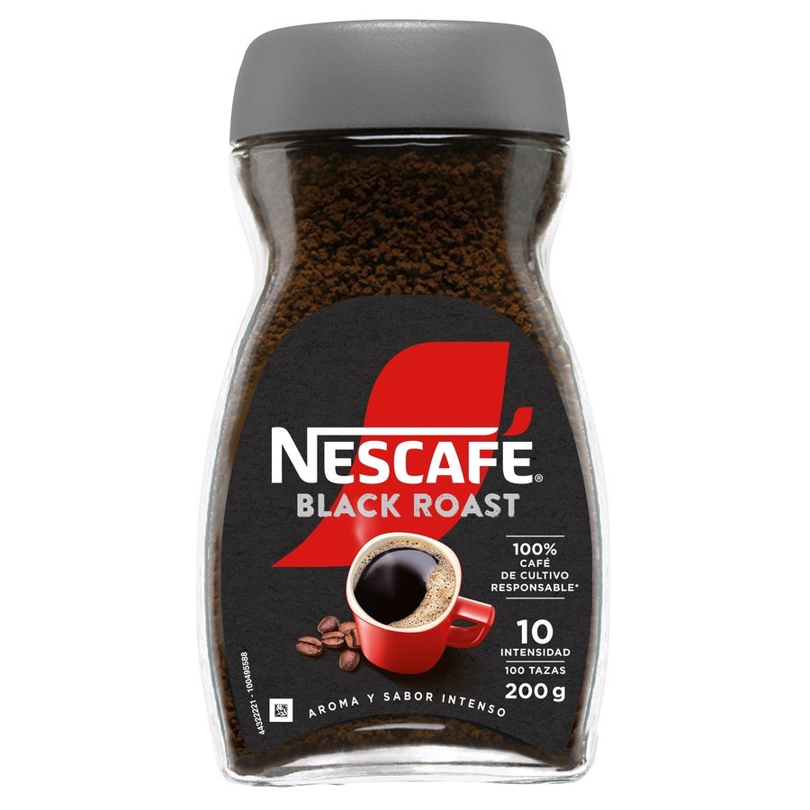 Café soluble NESCAFE intenso black roast 200 g