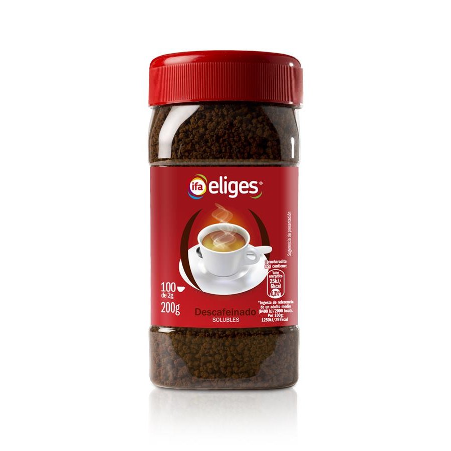 Café soluble descafeinado IFA ELIGES 200 g