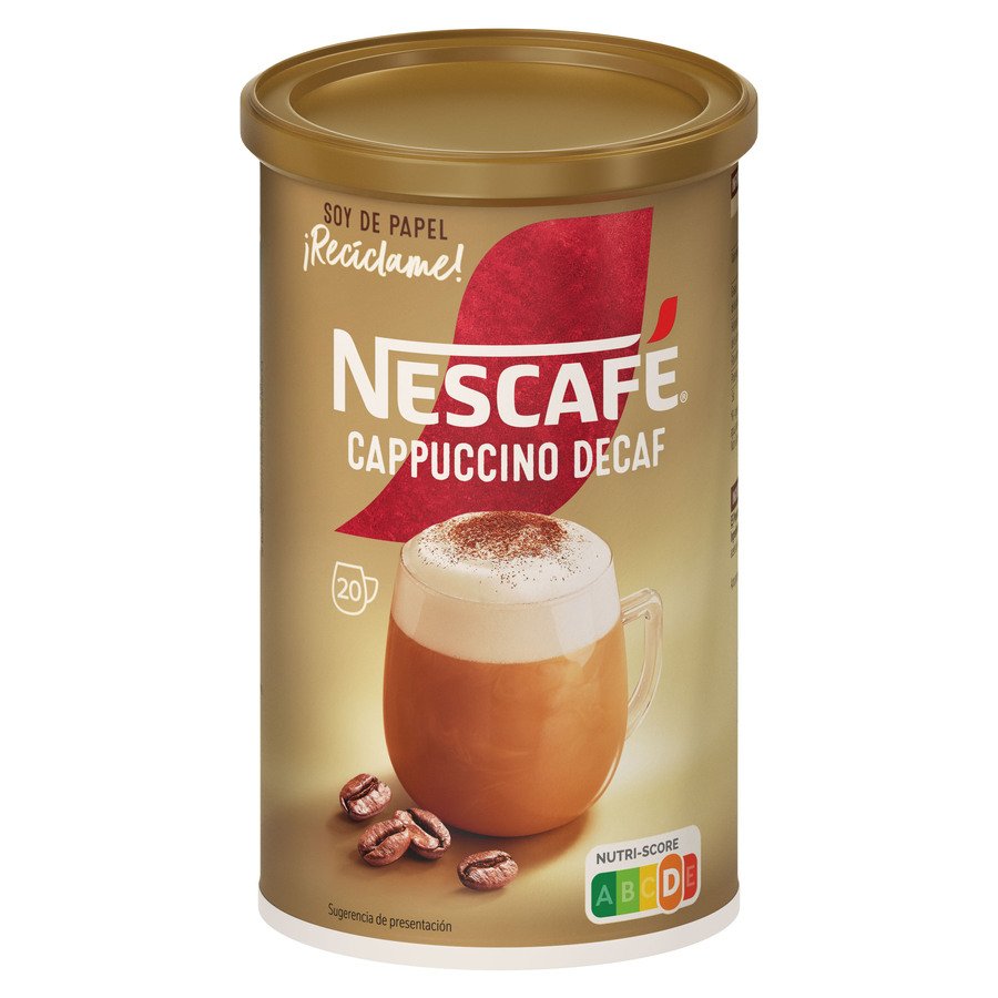 Café soluble NESCAFE capuccino descafeinado frasco 250 g