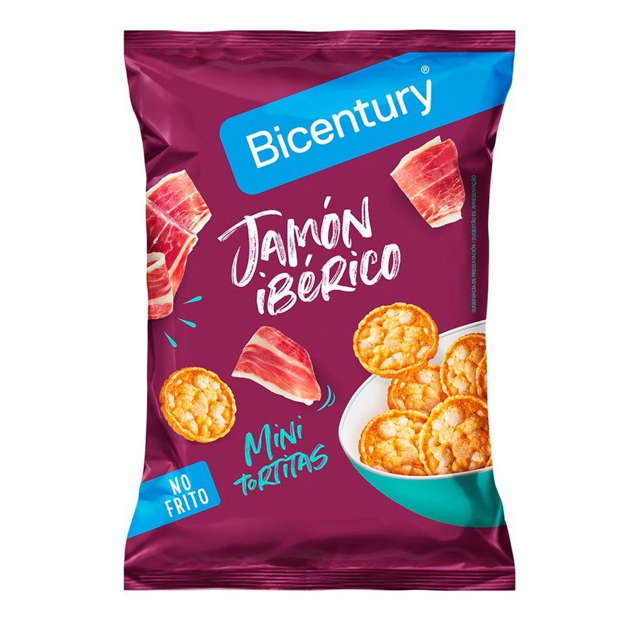 Mini tortitas jamón ibérico BICENTURY 70 g