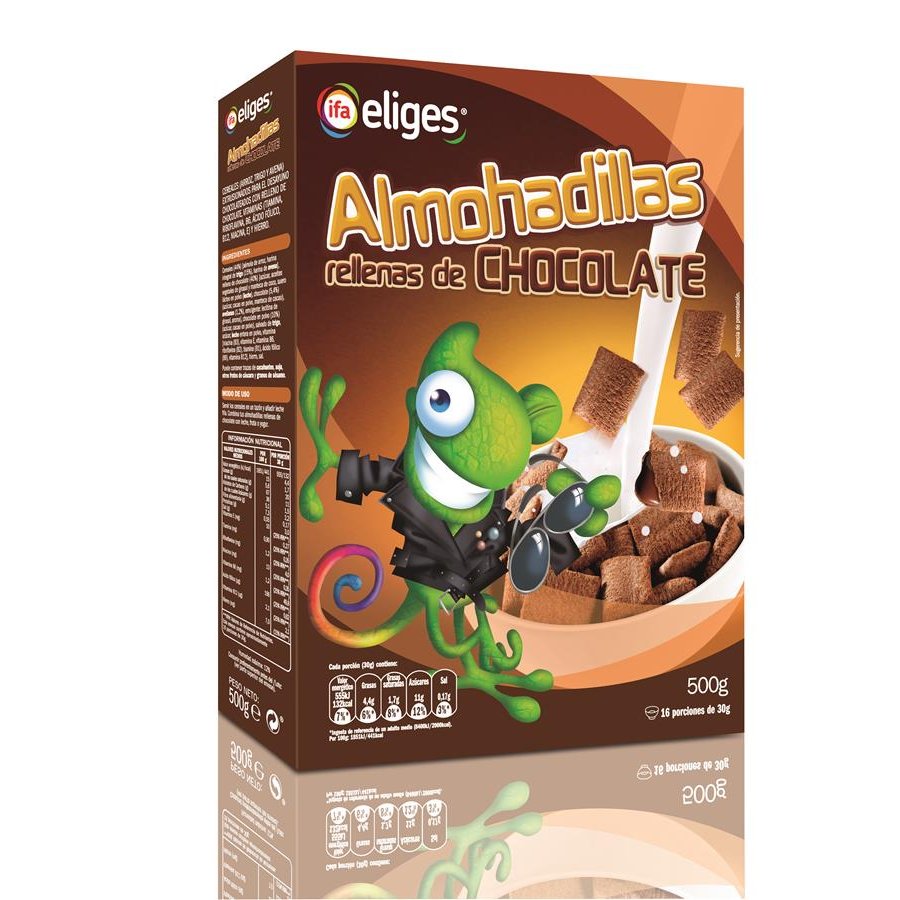 Cereales IFA ELIGES almohadillas rellenas chocolate 500 g