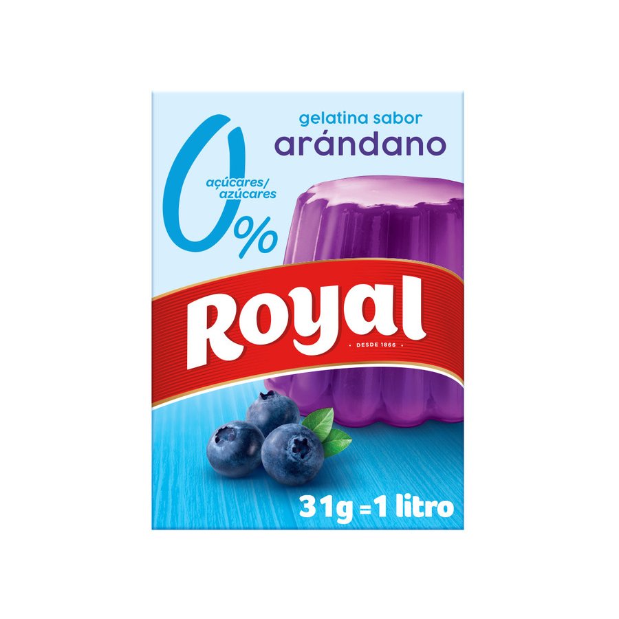 Gelatina ROYAL arándanos 0% azúcares 31 g