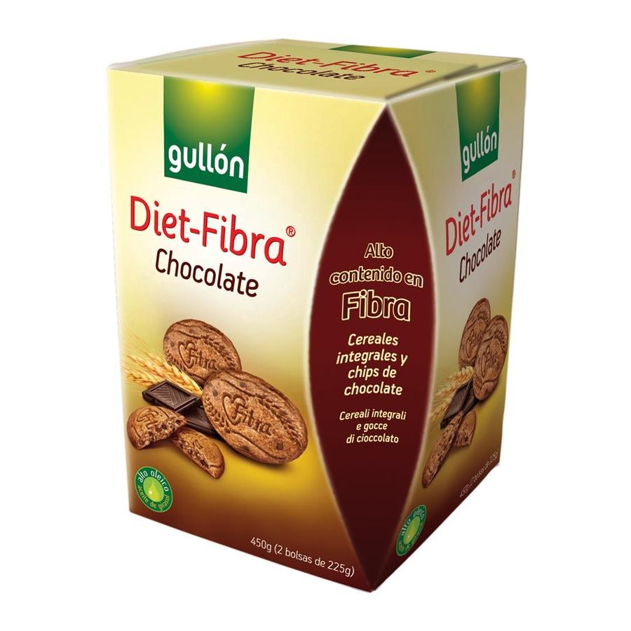 Galletas GULLON diet fibra chips chocolate 450 g