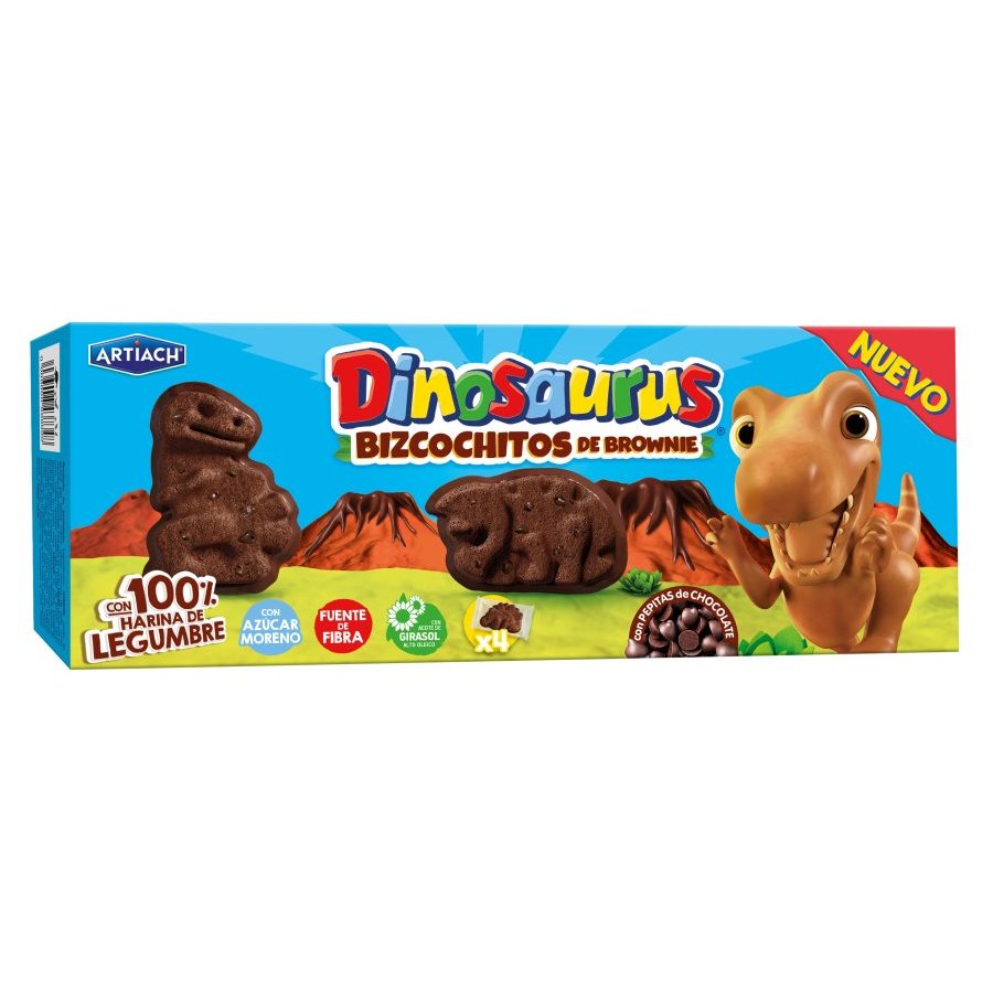 Bizcochito de brownie DINOSAURUS 4 unidades 183 g