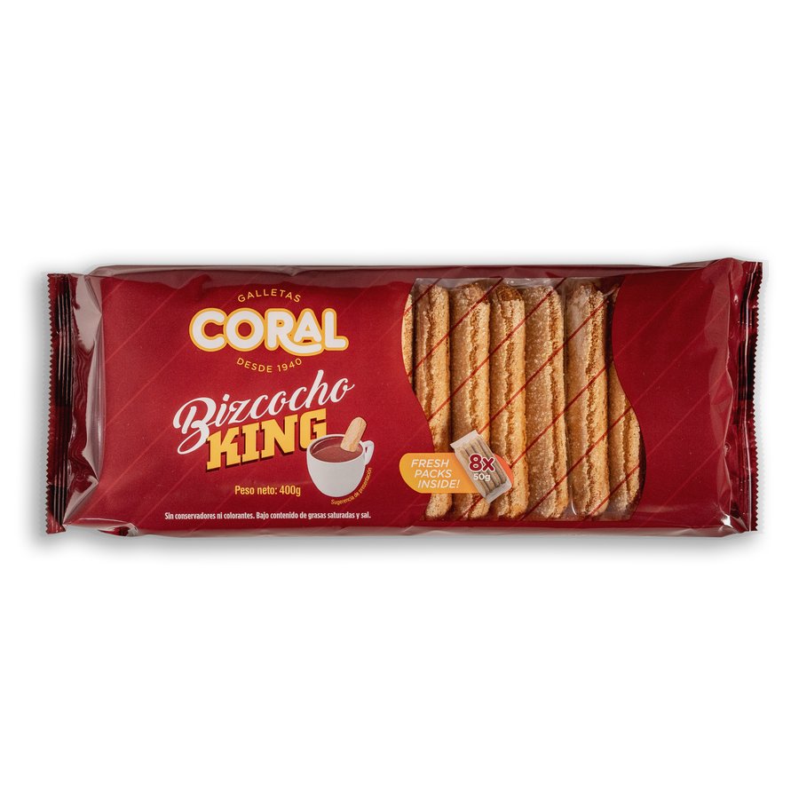 Bizcochos King CORAL bolsa 400 g