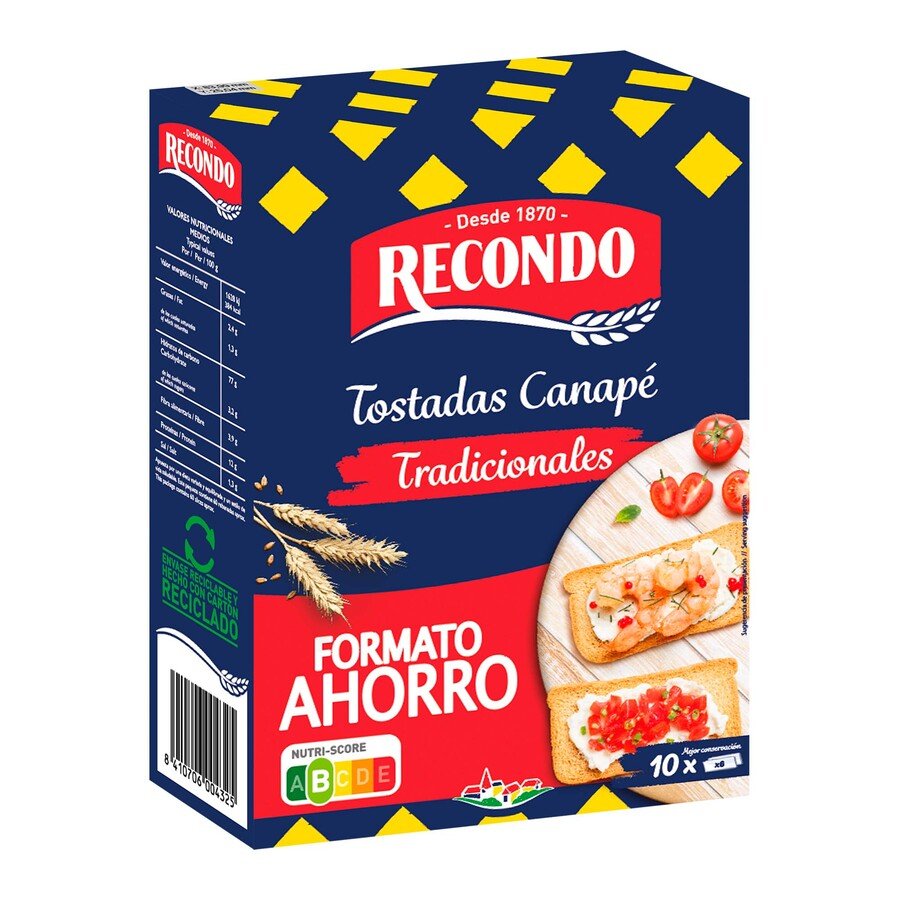 Tostadas canapé RECONDO 200 g