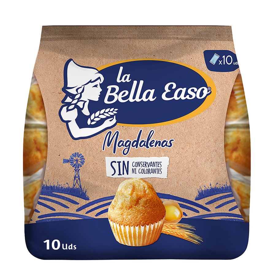 Magdalenas redondas BELLA EASO 10 unidades 290 g