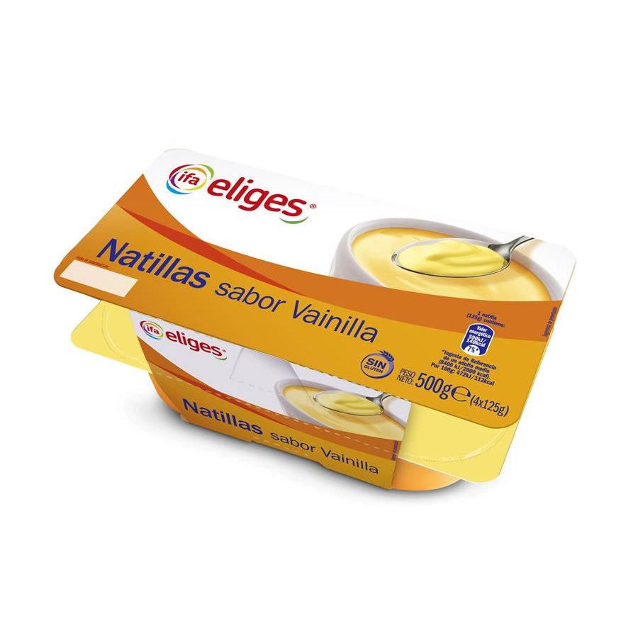 Natillas de vainilla IFA ELIGES 4X125 g