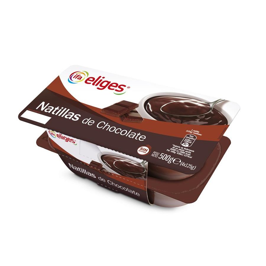 Natillas de chocolate IFA ELIGES 4X125 g