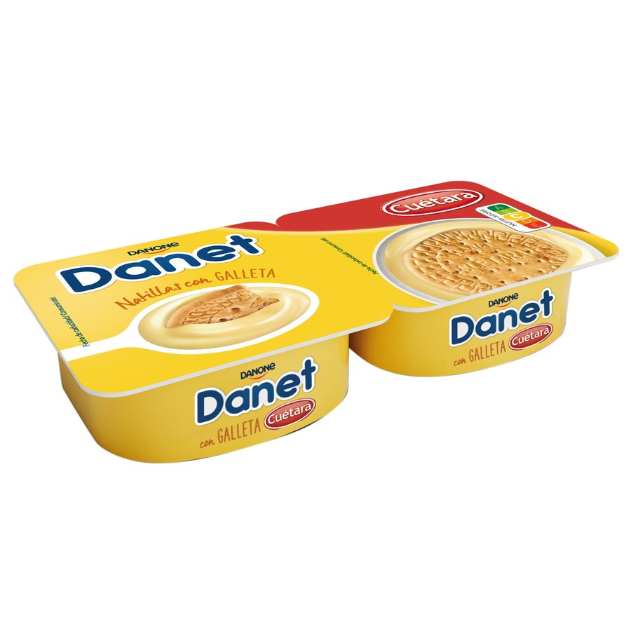 DANET DANONE con galleta Cuétara pack 2x120 g