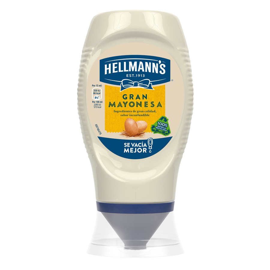 Mayonesa HELLMANN'S bocabajo 250 ml