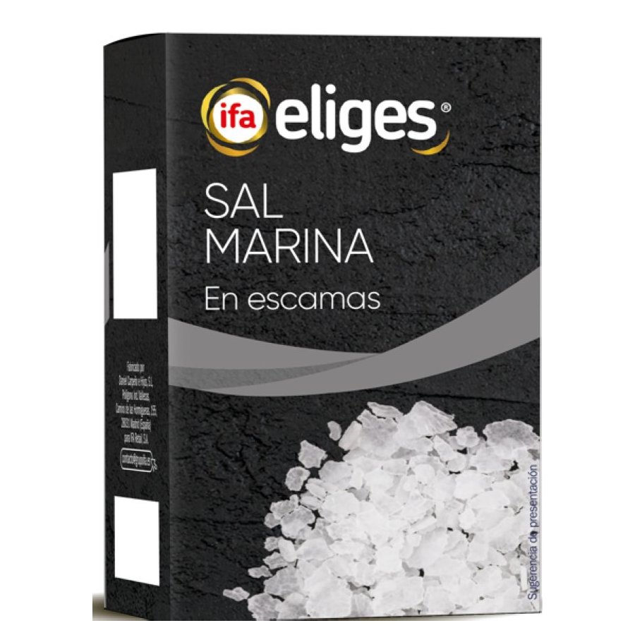 Sal marina escamas IFA ELIGES estuche cartón 125 g