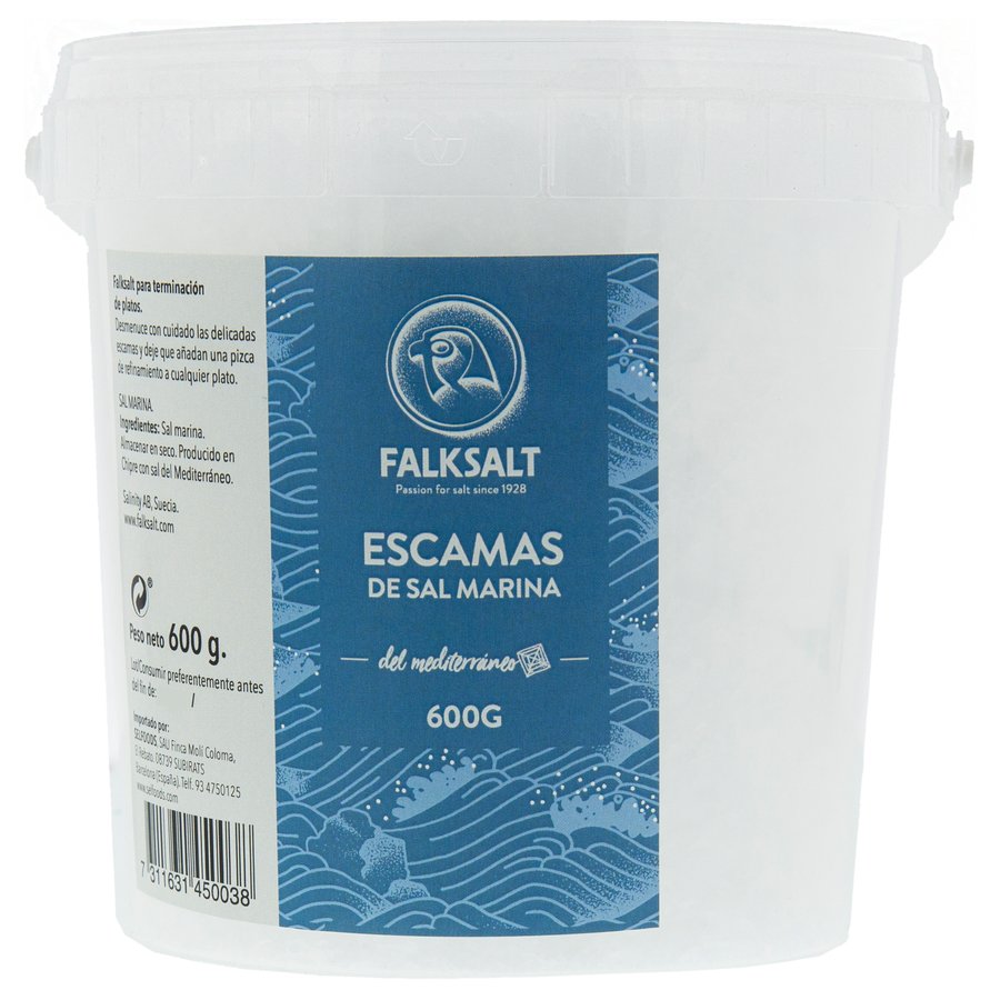 Escamas de sal natural FALKSALT cubo 600 g