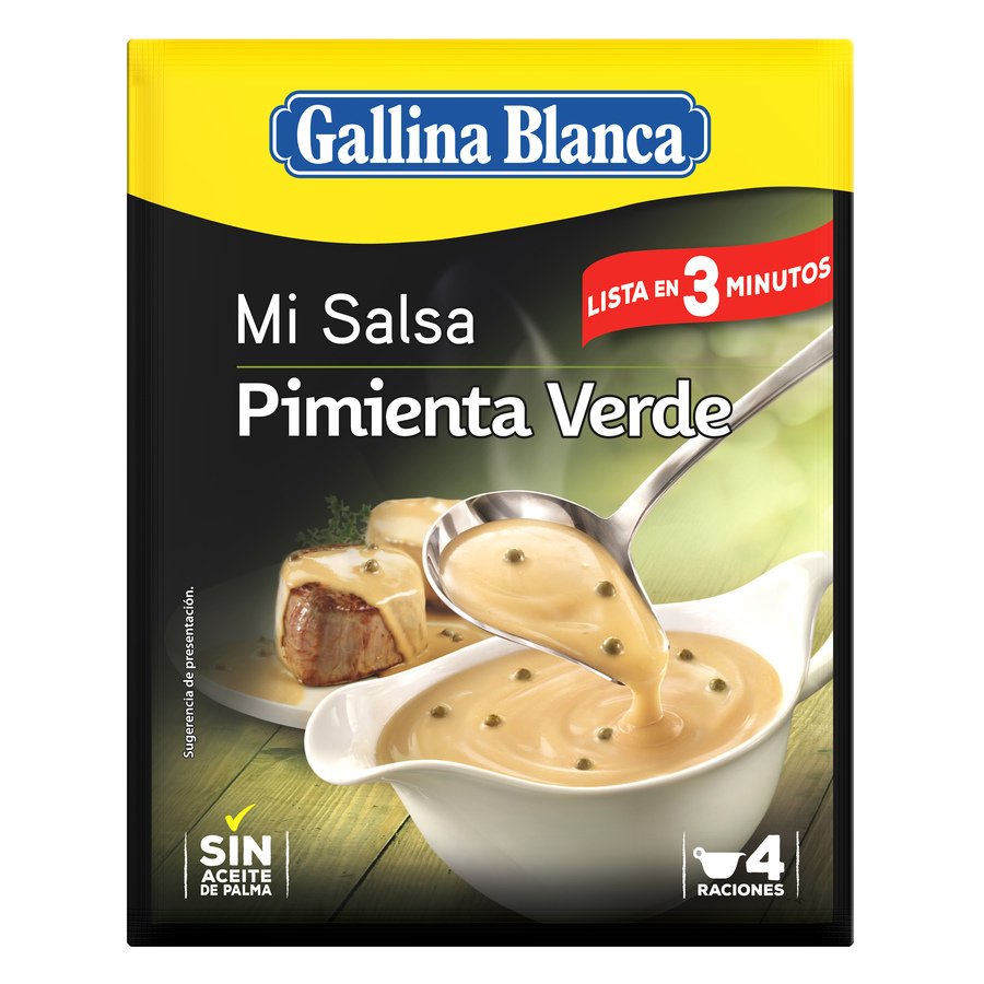 Salsa pimienta verde GALLINA BLANCA sobre 50 g